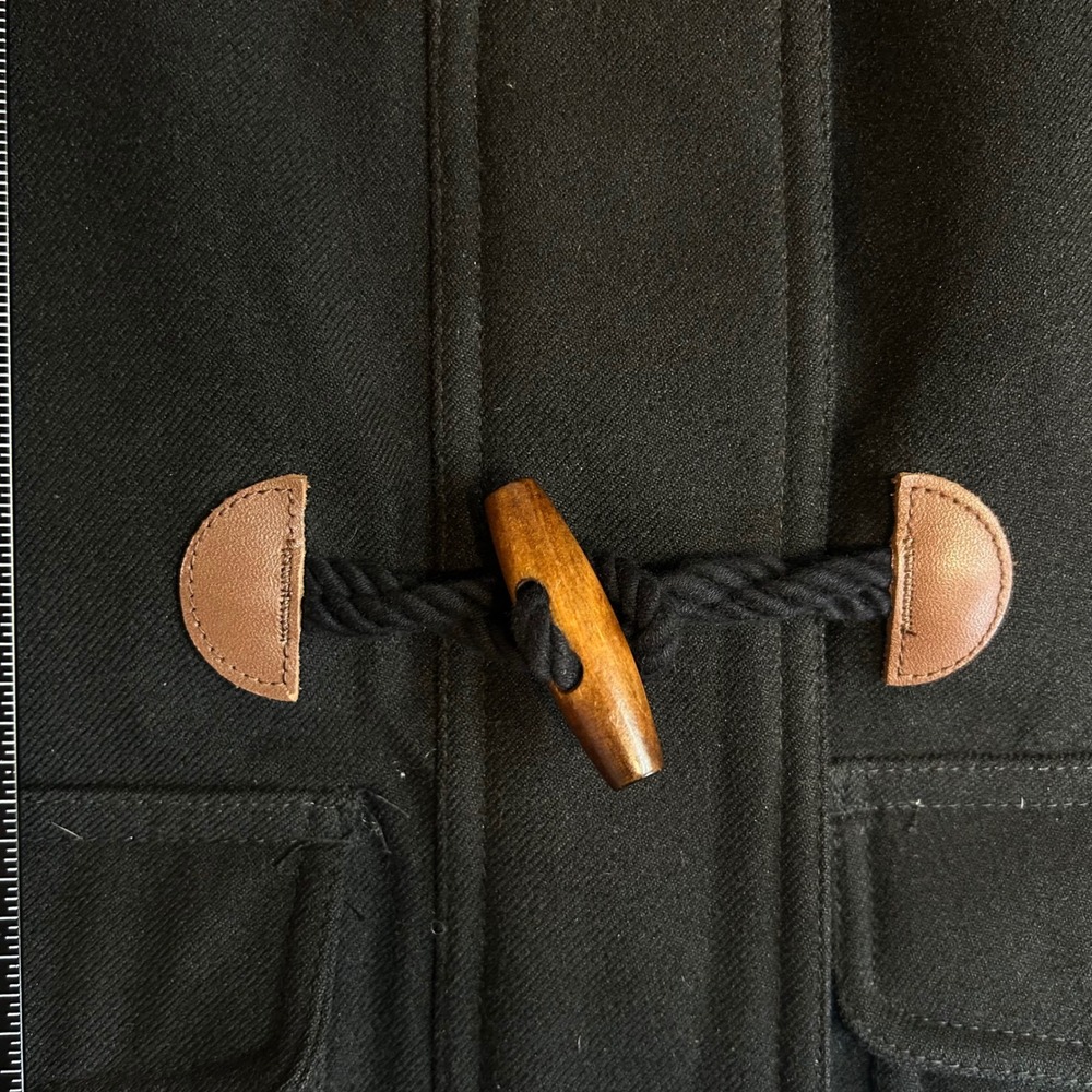 Merrell Opti-Shell Hooded Duffle Coat Black Toggle Parka Jacket Women's XS READ - Picture 6 of 14
